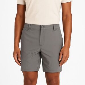 IZOD Men's Golf Chino Shorts Size 36 Gray Flat Front Stretch sportwear